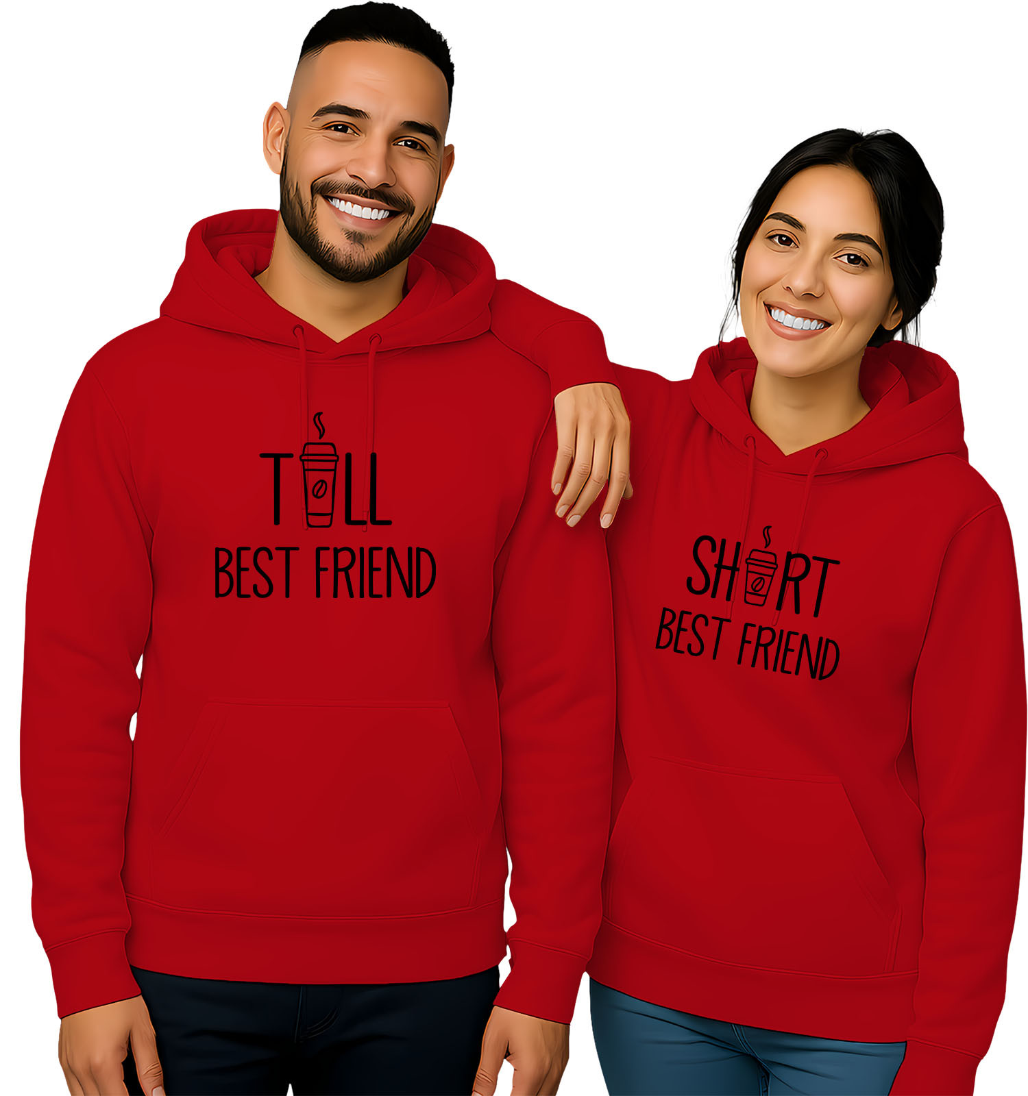 "TALL BEST FRIEND" and "SHORT BEST FRIEND"