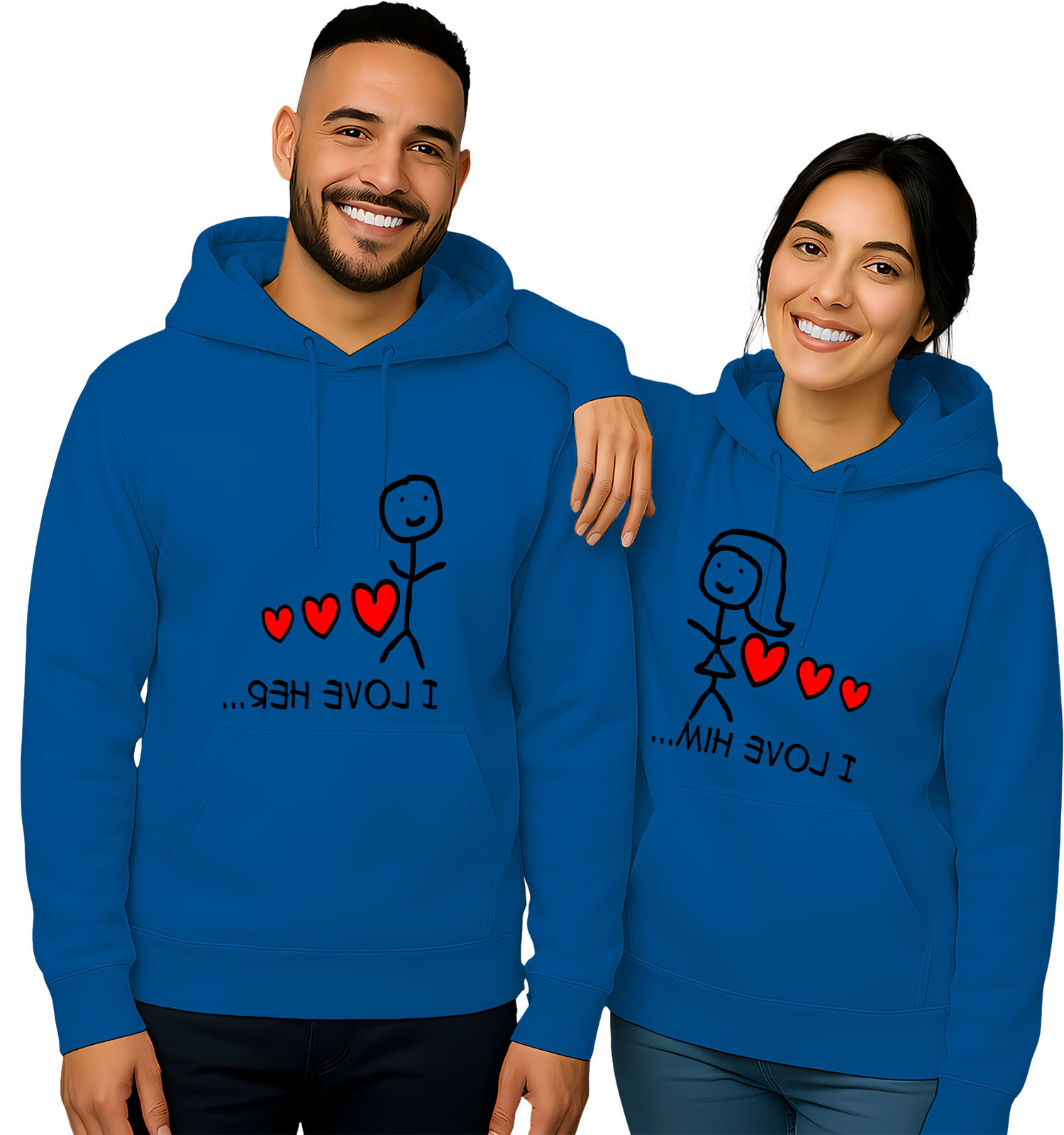 "I LOVE HER..." and "I LOVE HIM...,"