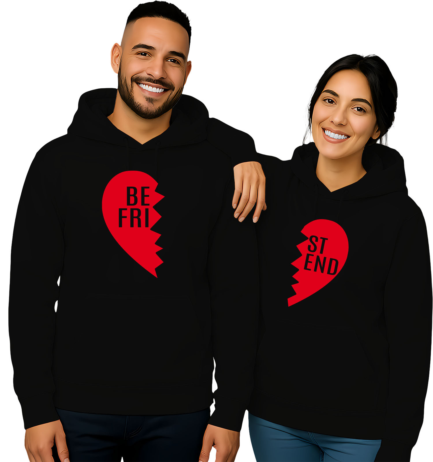 "BEST FRIEND" Split Heart"