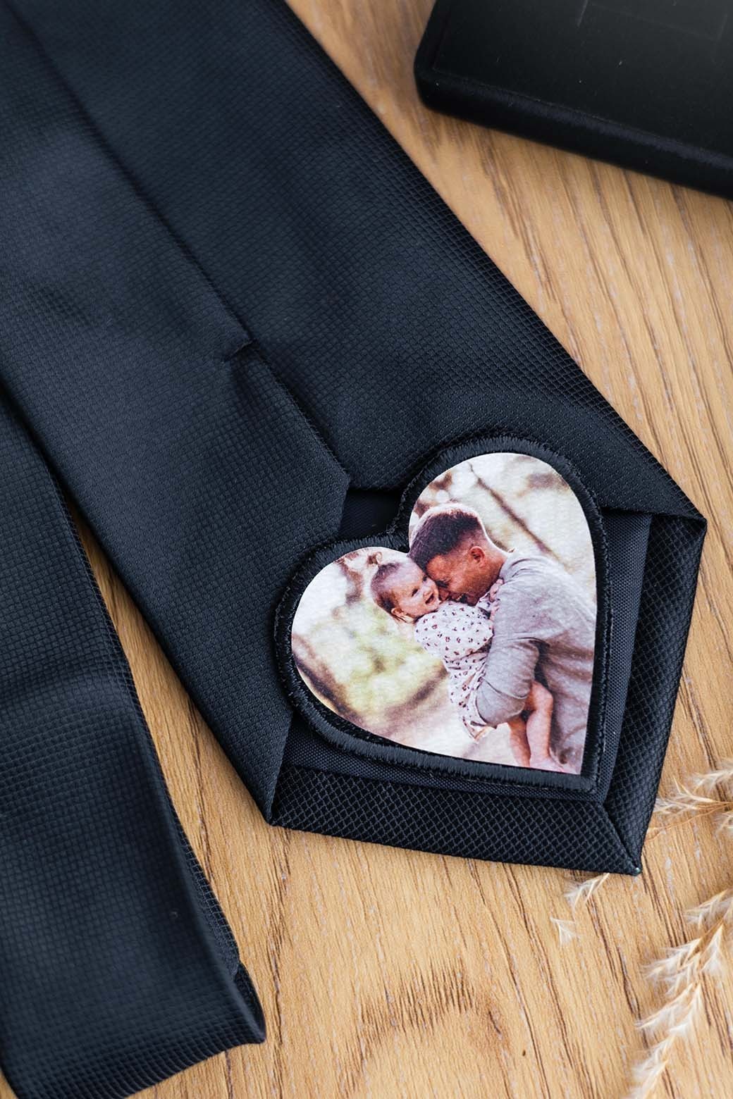 Personalizowana naszywka ze zdjęciem na krawat dla taty