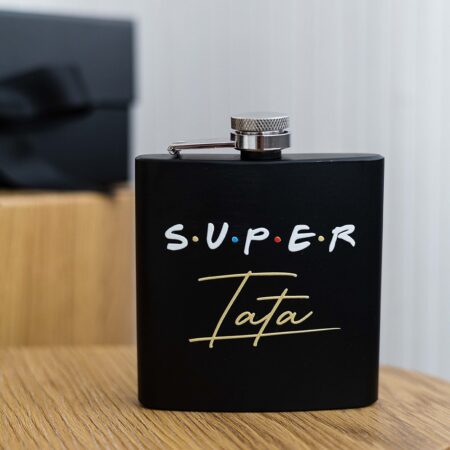 Piersiówka z napisem Super Tata | Prezent dla Taty