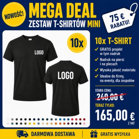 Zestaw Koszulek z logo dla firm 10 szt