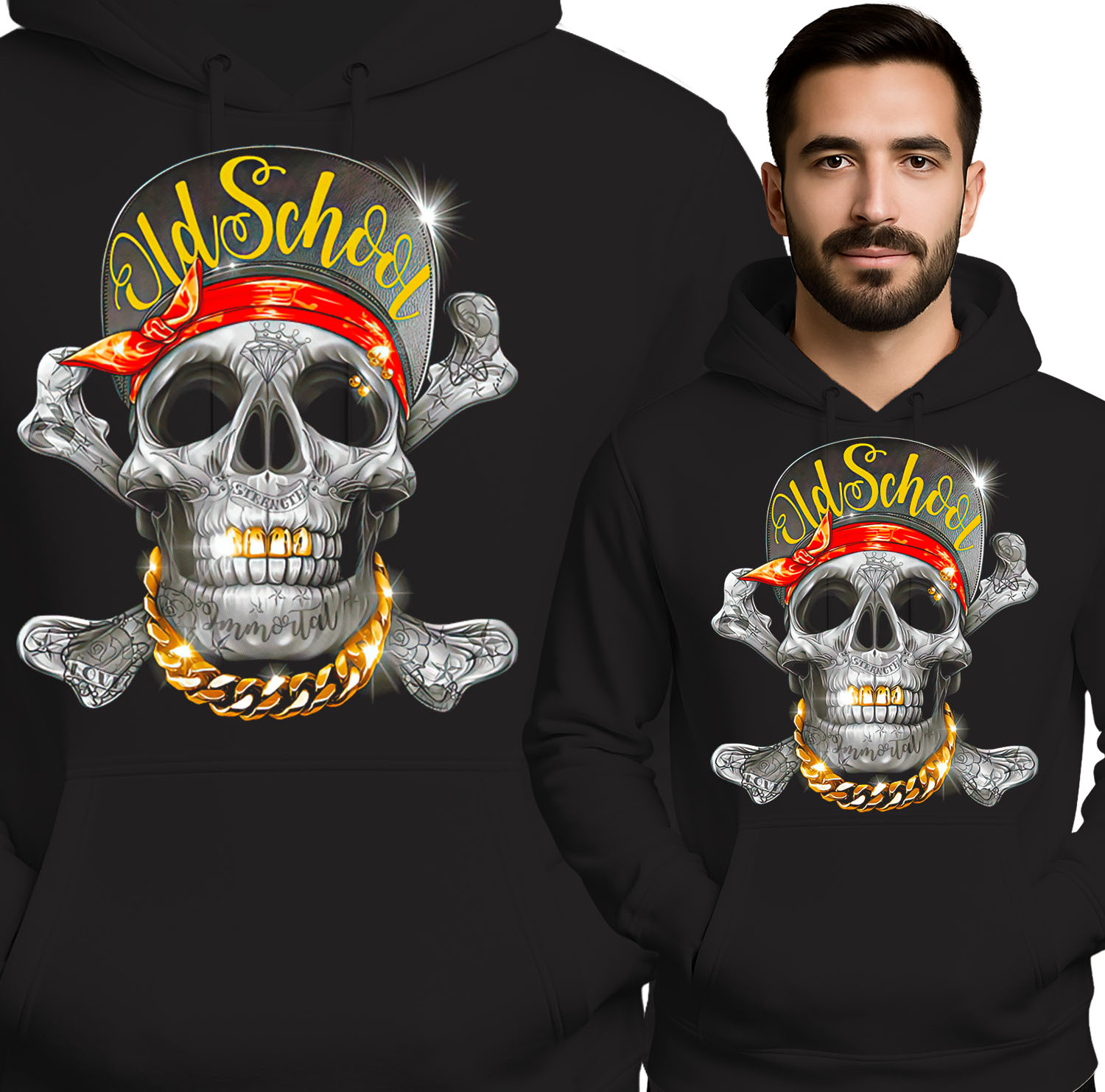 'Old School Skull'