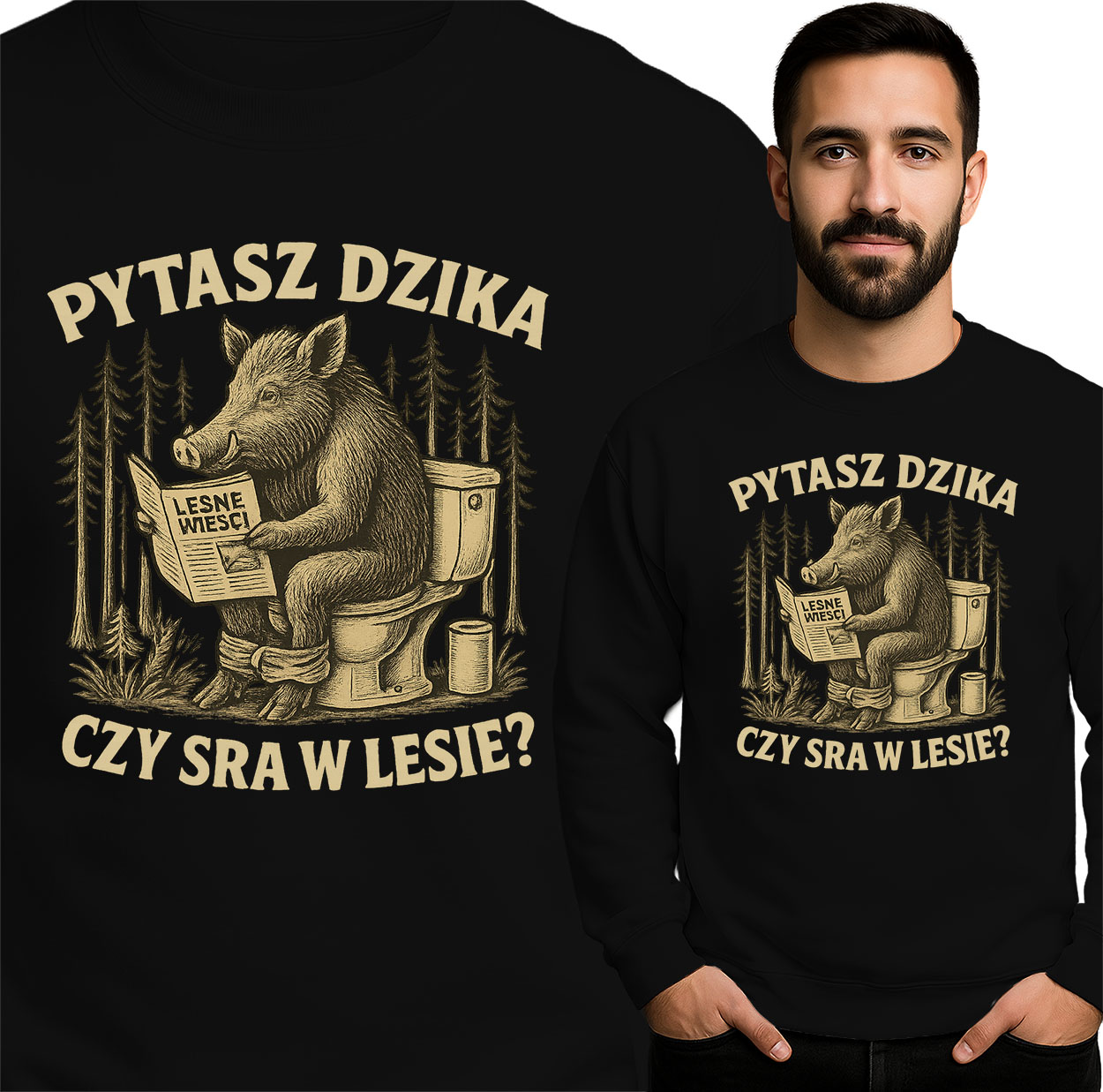 'PYTASZ DZIKA CZY SRA W LESIE?'